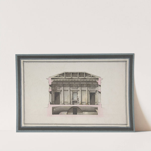 Project for the Alexander Palace, Tsarskoe Selo (Section) by Giacomo Quarenghi