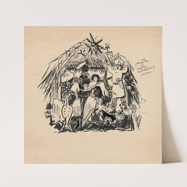 Projekt ilustracji do ‘Kantyczek’ w ‘Pastorałkach’ (1924) by Tadeusz Makowski