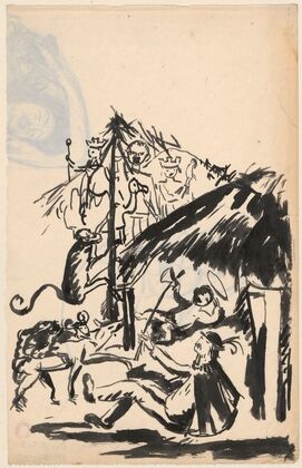 Projekt ilustracji ‘U szopy’ w ‘Pastorałkach’ (1924)