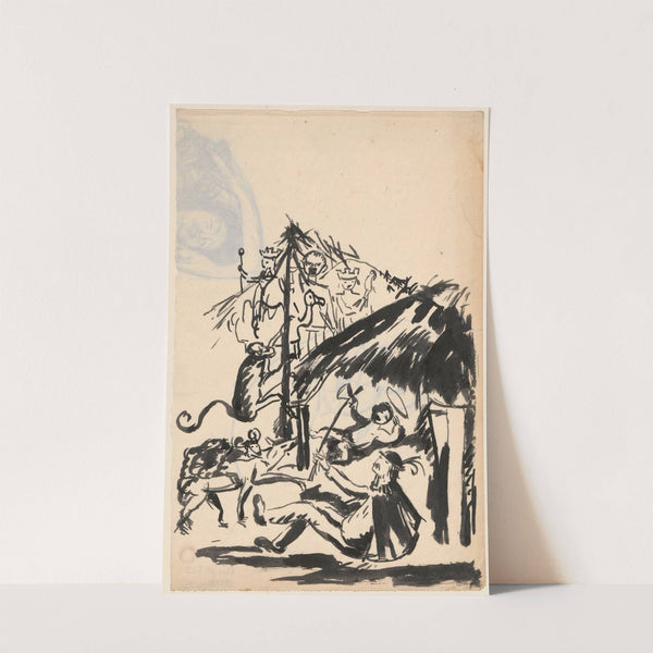 Projekt ilustracji ‘U szopy’ w ‘Pastorałkach’ (1924) by Tadeusz Makowski