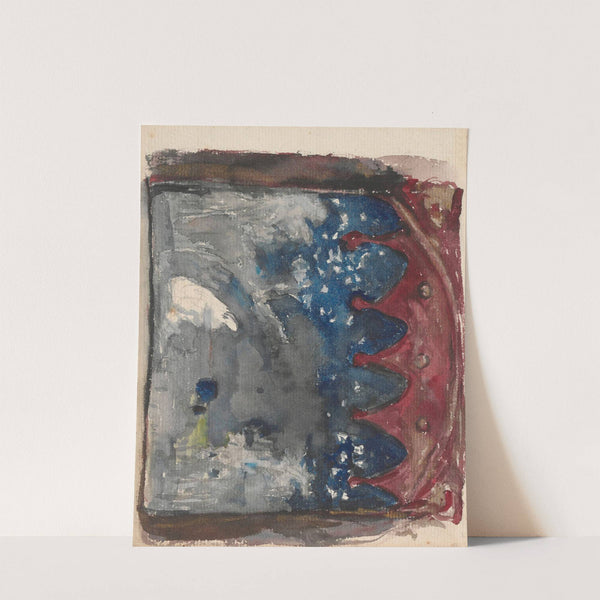 Projekt scenograficzny z postacią kobiecą w pejzaż (1907) by Tadeusz Makowski