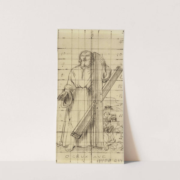Projet de dessin de Saint André réalisé pour l’abbé Robineau Saint André devant un paysage (1939) by Arthur-Joseph Gueniot