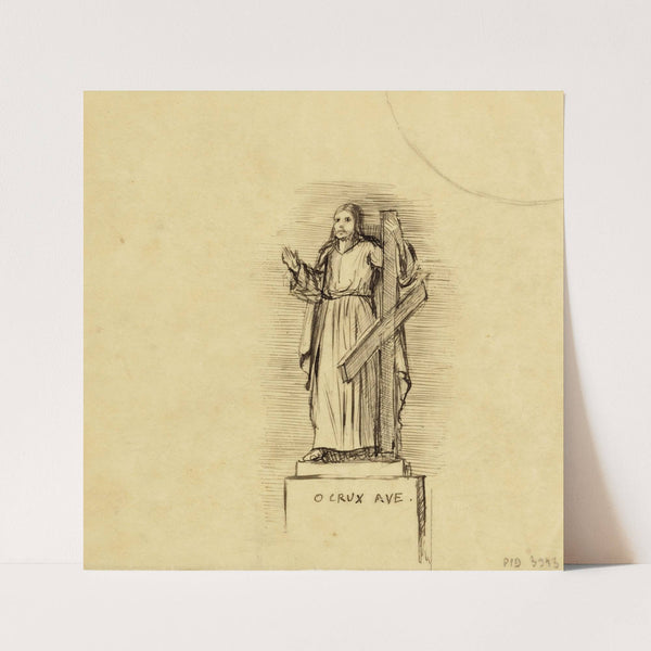 Projet de dessin de Saint André réalisé pour l’abbé Robineau Saint André sculpture sur un socle (1939) by Arthur-Joseph Gueniot