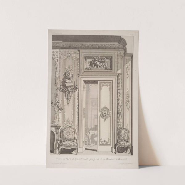 Projet de porte d'appartement fait pour Me. la baronne de Bezenvaul by André-Charles Boulle