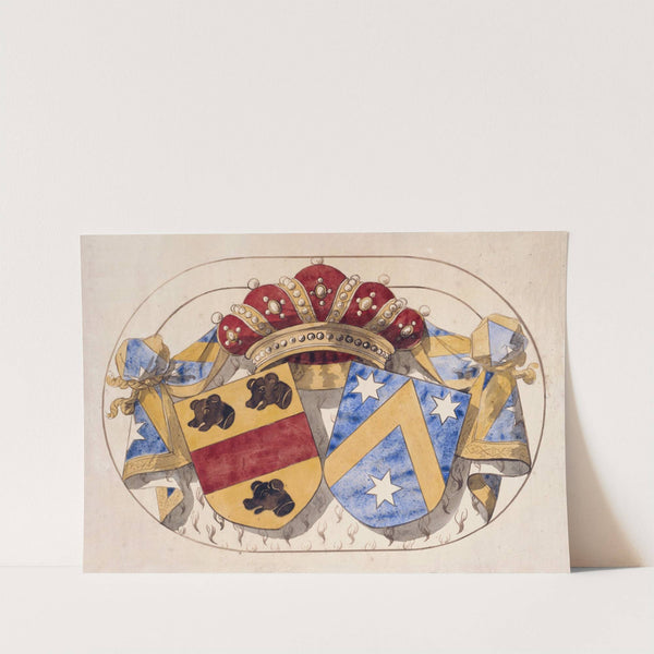 Projet de vitrail civil à décor héraldique by Prosper Lafaye