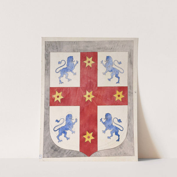 Projet de vitrail civil; blason by Prosper Lafaye