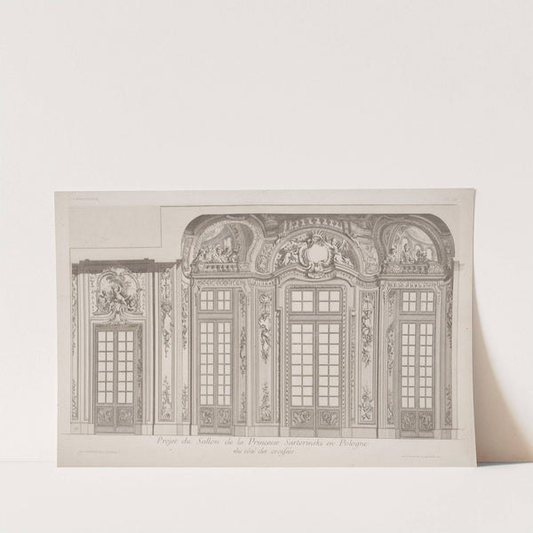 Projet du sallon de la princesse Sartorinski en Pologne du côté des croisées by André-Charles Boulle