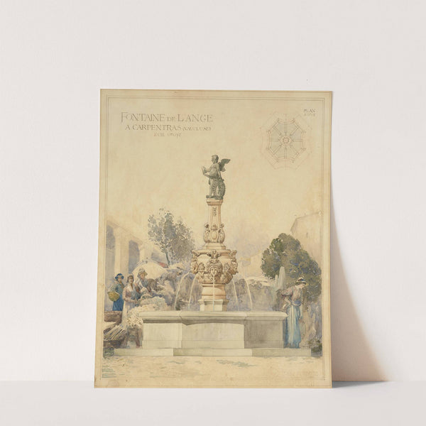Projet pour la Fontaine de L’ange à Carpentras by Jules Formige