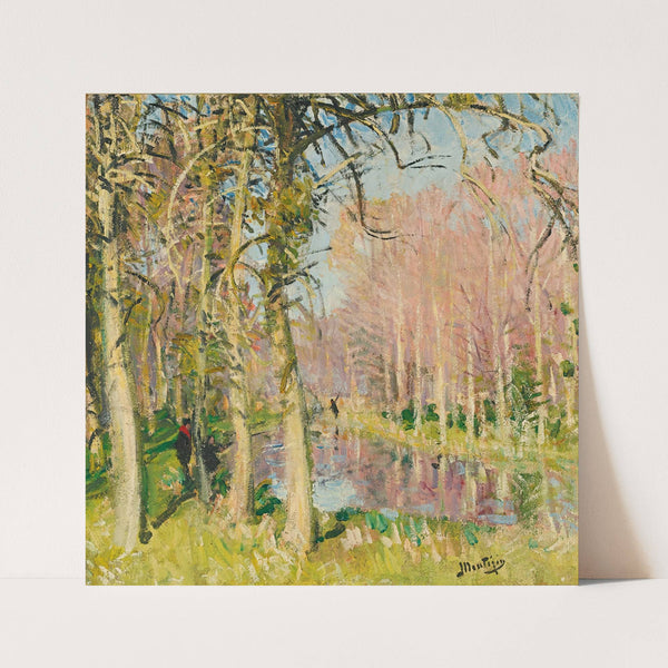 Promenade En Bord De Seine À Veneux Les Sablons by Pierre-Eugène Montézin