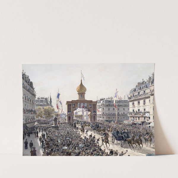 Promenades sur les Boulevards, cortège officiel lors des fêtes Franco-Russes à Paris le 20 octobre 1893 (1915-1945) by Fédor Hoffbauer