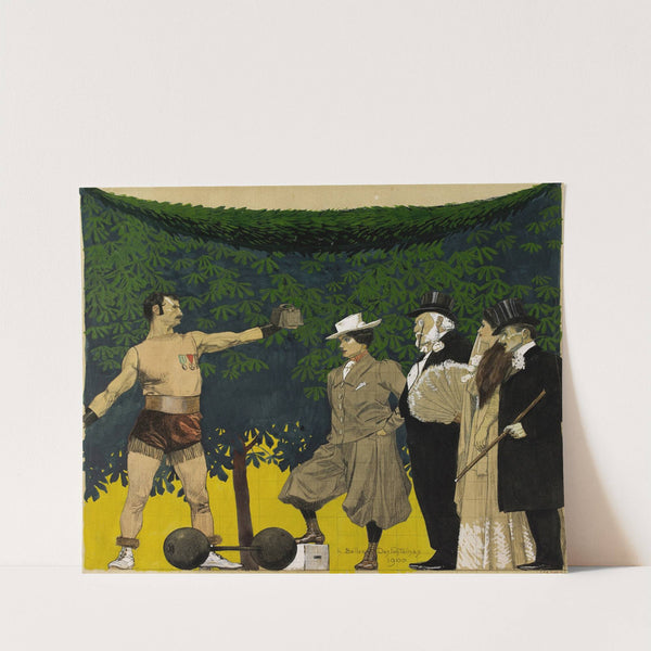 Promeneurs et artiste à l'exposition de 1900 by Henri Bellery-Desfontaines