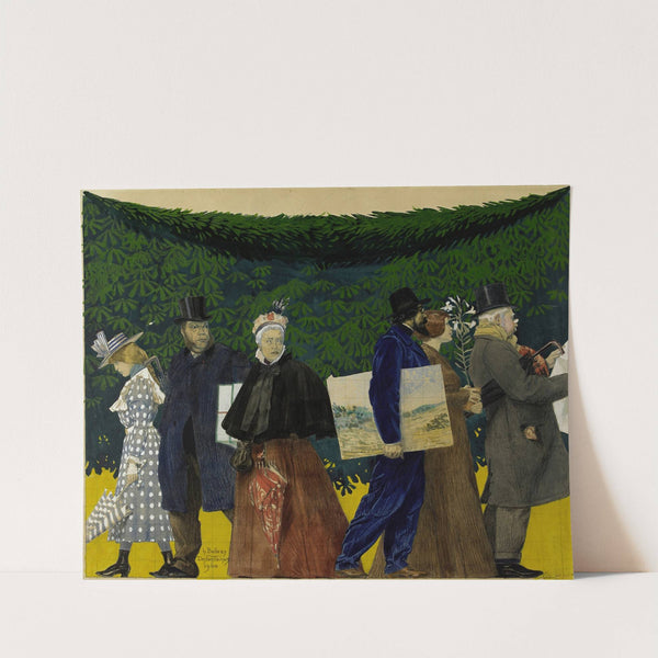 Promeneurs et artistes à l'exposition universelle de 1900. by Henri Bellery-Desfontaines