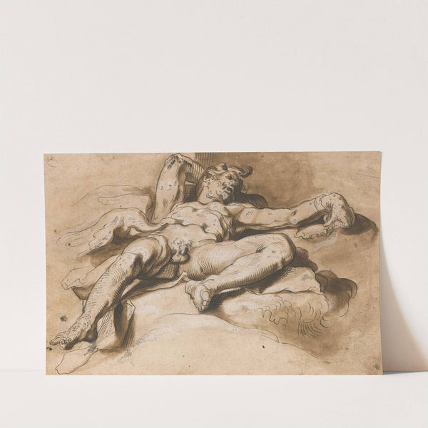 Prometheus Chained, The Griffon Vulture Tearing At His Liver by Abraham Bloemaert