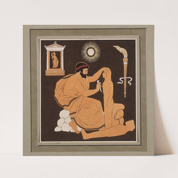 Prometheus formt aus Lehm den Menschen (ca. 1832) by Philipp Veit