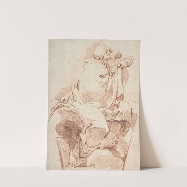 Prophet Seated in Profile on a Cloudbank, Praying by André Lebrun