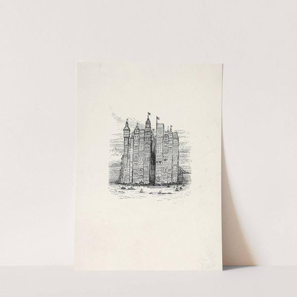 Prophetic drawing of New York skyline (1882) by Thomas Nast