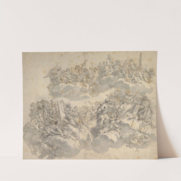 Prophets, Patriarchs, Saints, and Music-Making Angels in Glory by Giovanni Battista Gaulli