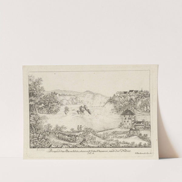 Prospect des Rheinfahls, ohnweitt Schaffhausen, nach der Natur by Johann Jakob Aschmann