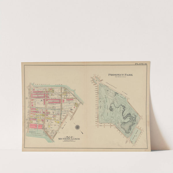 Prospect Park Bounded by (Institute Park) Flatbush Avenue, Ocean Avenue, Caton Avenue, Coney Island Avenue, Seeley Avenue, Prospect Avenue, Terrace Place, (Greenwood Cemetery) Gavesend Avenue, 20th Street and Prospect Park West by George Washington Bromley