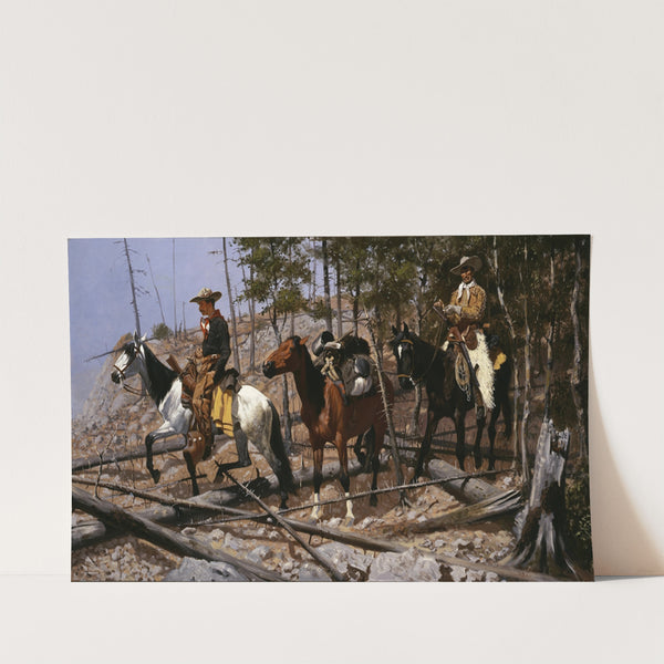 Prospecting for Cattle Range (1889) by Frederic Remington