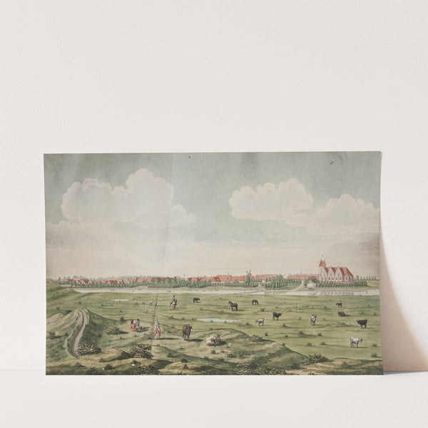 Prospekt af Præstø (1753) by Johan Jacob Bruun
