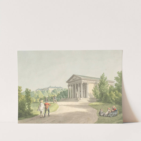 Prospekt fra Frederiksberg have ved slottet og Apistemplet (1809) by Christoffer Wilhelm Eckersberg