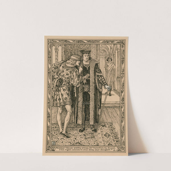 Proteus; ‘Know worthy prince, Sir Valentine, my friend, this night intends to steal away your daughter’, III, 1 by Walter Crane