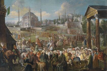Prozession des Sultans in Istanbul