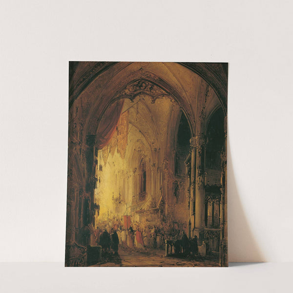 Prozession in einer Kathedrale by Georg Gillis van Haanen