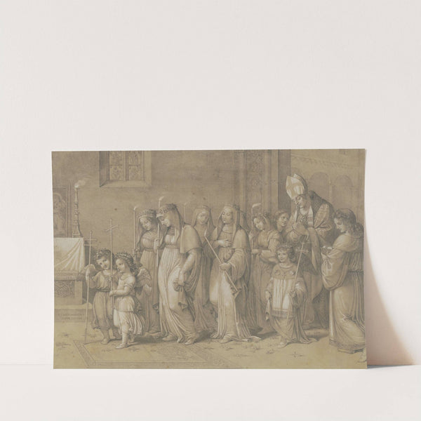 Prozession römischer Mädchen zur Erstkommunion by Johannes Riepenhausen