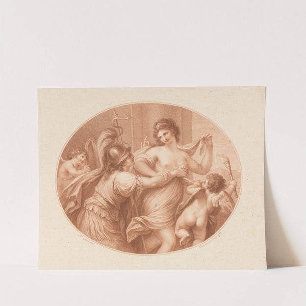 Prudence Endeavoring To Retain Beauty From Following The Insinuation Of Love (1782) by Giovanni Battista Cipriani