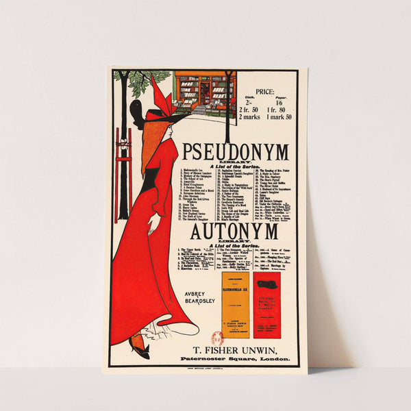 Pseudonym Library – Autonym Library (ca 1897) by Aubrey Vincent Beardsley