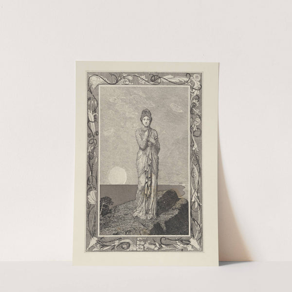 Psyche auf dem Felsen (Amor und Psyche, Opus V, Blatt 10) (1880) by Max Klinger