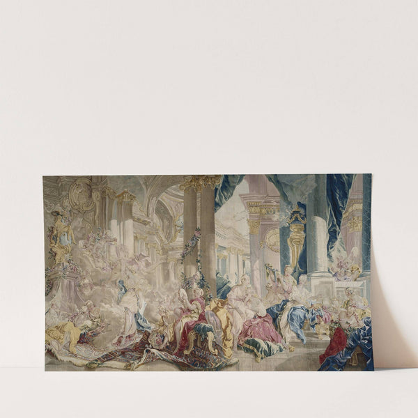 Psyché conduite par Zéphyr dans le palais de l’Amour. Psyché montrant ses richesses à ses soeurs (1741) by François Boucher