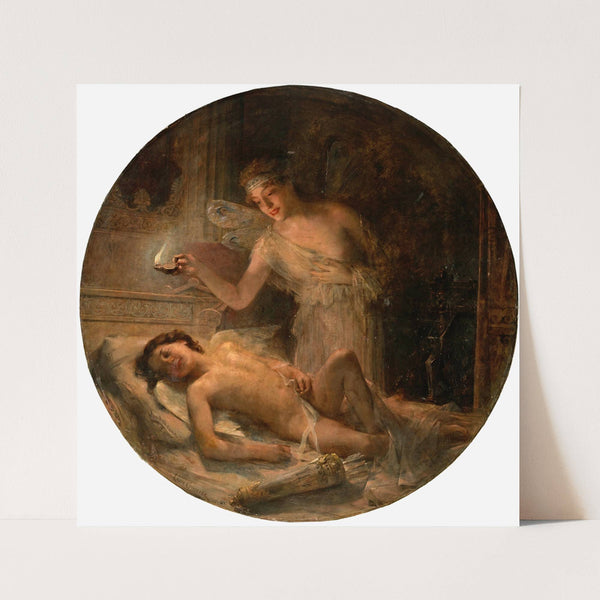 Psyche discovers Cupid by Léon François Comerre