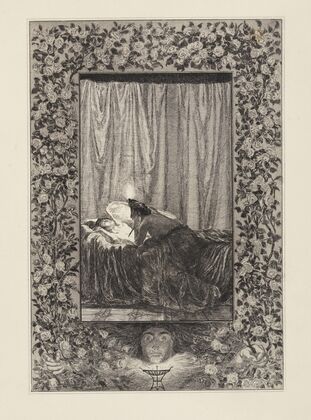 Psyche mit der Lampe (Amor und Psyche, Opus V, Blatt 19)