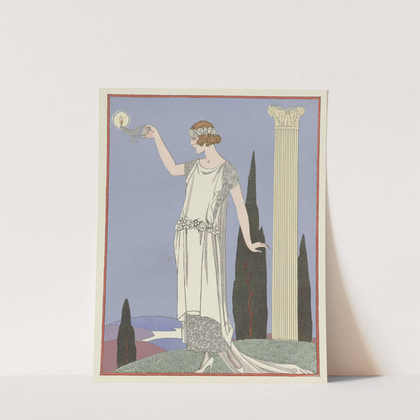 Psyché ; Robe du soir, de Worth (1921) by George Barbier