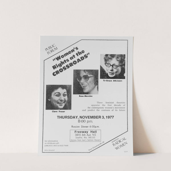 Public forum; women's rights at the crossroads by Anonymous