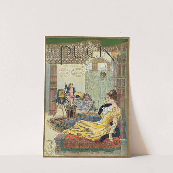 Puck Christmas (1898) by Harrison Fisher