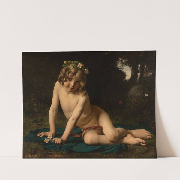 Puck reclining in the forest (A Midsummer Night’s Dream) (1878) by François Alfred Delobbe