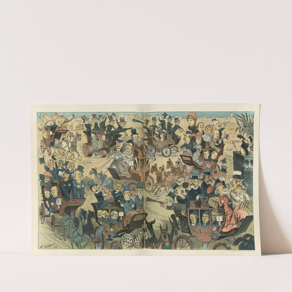 Puck's coaching parade, 1883 by Frederick Burr Opper