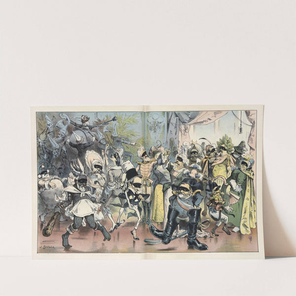 Puck's notion of the kind of fancy-dress charity ball that would be a real, solid financial success by Joseph Ferdinand Keppler