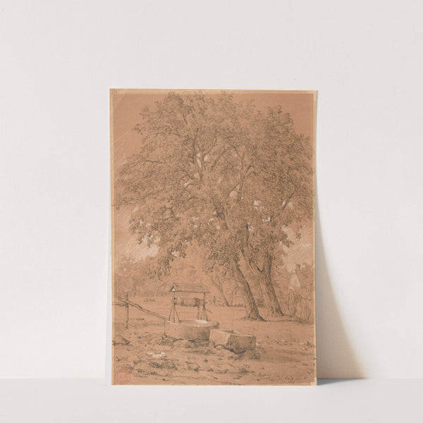 Puits avec grands arbres (1864) by Jacques-Raymond Brascassat