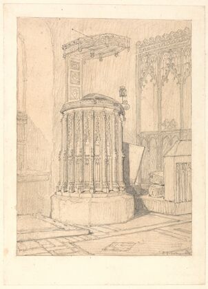 Pulpit in South Burlingham Church, Norfolk