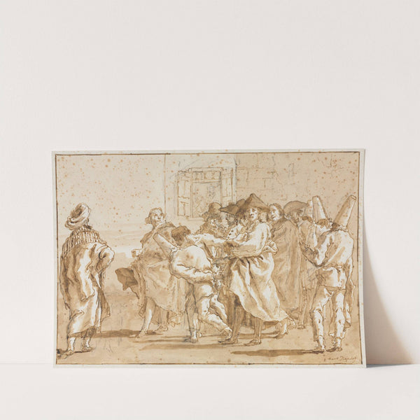Punchinello Arrested (1790s) by Giovanni Domenico Tiepolo