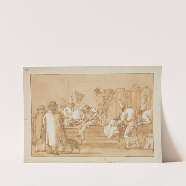 Punchinello as Tailor’s Assistant (late 18th–early 19th century) by Giovanni Domenico Tiepolo