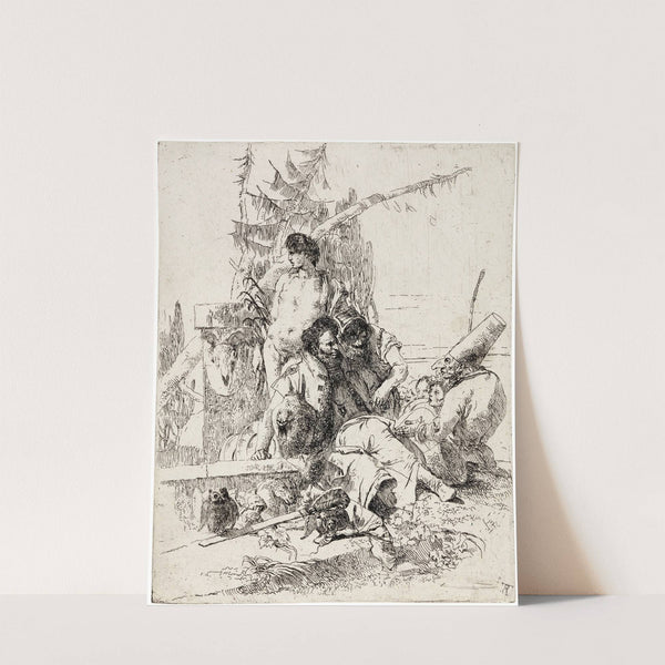 Punchinello gives counsel (c. 1743-57) by Giovanni Battista Tiepolo