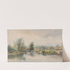 Punt on a River (1862) by Jonathan Needham