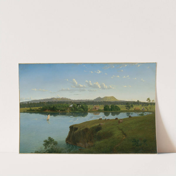 Purrumbete from across the lake by Eugène von Guérard