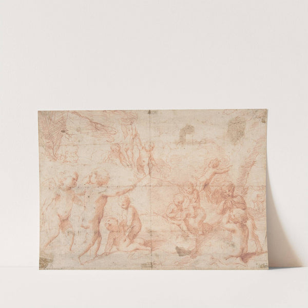 Putti and a Young Satyr at Play by Giovanni Lanfranco